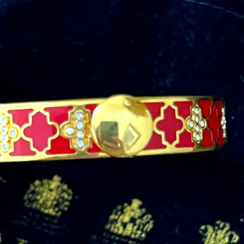 Halcyon Days Red and Gold Bangle - Picture 2 of 4
